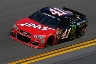 during qualifying for the NASCAR Sprint Cup Series Daytona 500 at Daytona International Speedway on February 14, 2016 in Daytona Beach, Florida.