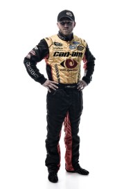 DAYTONA BEACH, FL - FEBRUARY 16: (EDITOR'S NOTE: This image has been processed using digital filters.) NASCAR Sprint Cup Series driver Jeffrey Earnhardt poses for a portrait during NASCAR Media Day at Daytona International Speedway on February 16, 2016 in Daytona Beach, Florida. (Photo by Jared C. Tilton/Getty Images)
