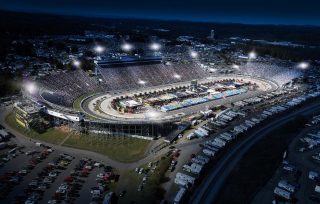 An artists rendering of what Martinsville Speedway will look like under the lights. (Courtesy of Martinsville Speedway)
