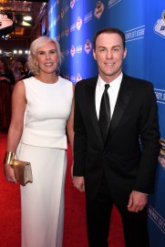 LAS VEGAS, NV - DECEMBER 02: NASCAR Sprint Cup Series driver Kevin Harvick and his wife Delana attend the 2016 NASCAR Sprint Cup Series Awards at Wynn Las Vegas on December 2, 2016 in Las Vegas, Nevada. (Photo by Ethan Miller/Getty Images)