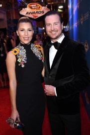 LAS VEGAS, NV - DECEMBER 02: NASCAR Sprint Cup Series driver Kurt Busch and his fiance Ashley Van Metre attend the 2016 NASCAR Sprint Cup Series Awards at Wynn Las Vegas on December 2, 2016 in Las Vegas, Nevada. (Photo by Ethan Miller/Getty Images)