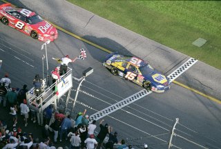 Waltrip, followed by Dale Earnhardt Jr., wins the 2001 Daytona 500.